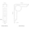 Ekena Millwork Maria Wrought Iron Bracket, (Triple center brace), Antiqued Silver 2"W x 7 1/2"D x 10"H BKTM02X07X10TMAASV - alternate 3